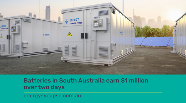 Big battery revenue south australia