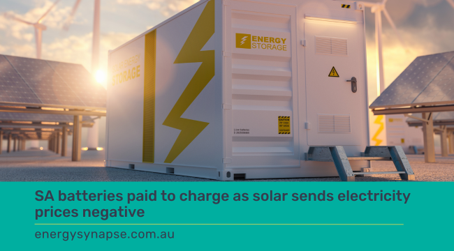 SA batteries hornsdale power reserve lake bonney paid to charge negative prices