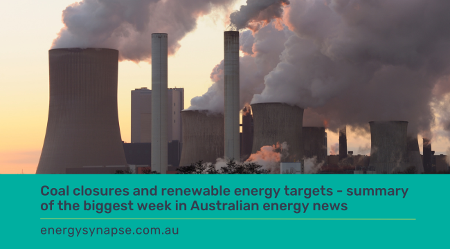 coal closures renewable energy targets