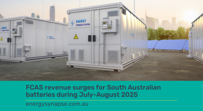 FCAS revenue surges for South Australian batteries during July-August 2025 Energy Synapse