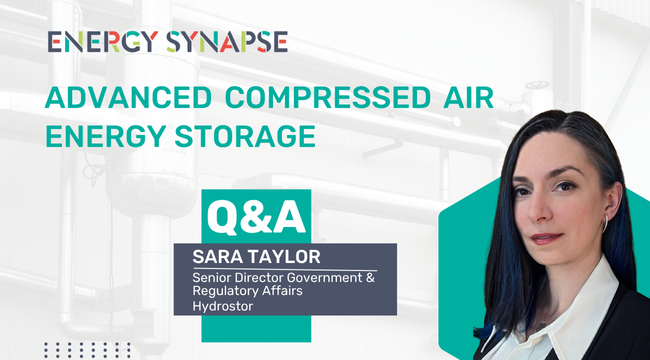Advanced Compressed Air Energy Storage A-CAES Sara Taylor Hydrostor Energy Synapse