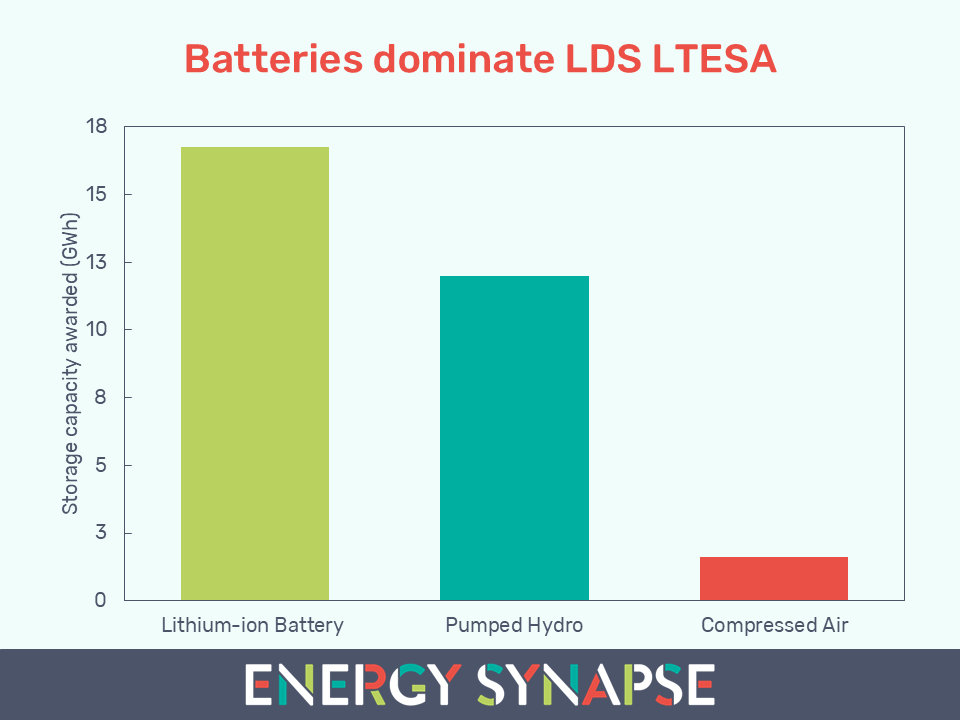 Batteries dominate long duration storage (LDS) LTESA tender winners